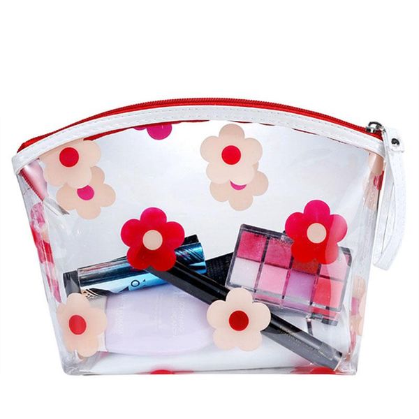 

transparent pvc toiletry bags fashion women clear cosmetic bags travel organizer necessary beauty case makeup bag bath wash box