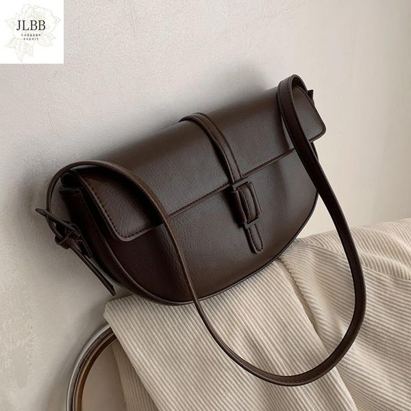 

cross body vintage half moon saddle crossbody bags for women unique design semicircle simple large capacity pu leather female shoulder