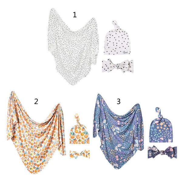 

blankets & swaddling hx5d born swaddle wrap blanket baby sleeping bag headband hat 3pcs sets