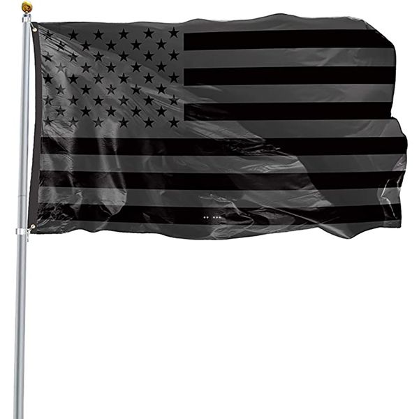 

3x5ft black american flag polyester no quarter will be given us usa historical protection banner flag double-sided indoor outdoor hwd4997