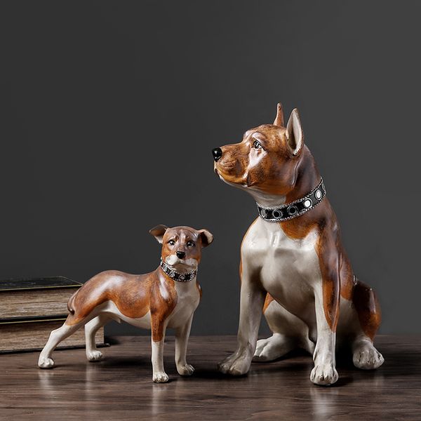 

simulation bulldog statue creative home resin sculpture crafts cabinet furnishings