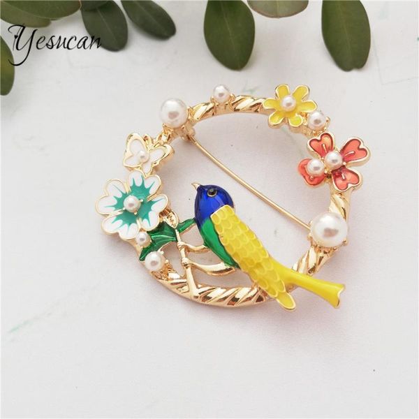 

pins, brooches flowers bird dripping jewelry luxury for women temperament brooch pin clothes badge accessories, Gray