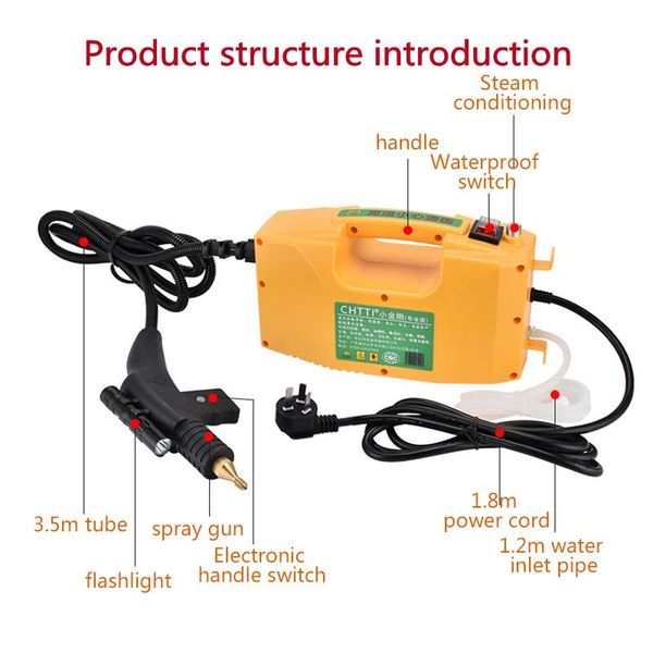 

car washer 110v/220v electric steam cleaner 3000w high pressure temperature steaming clean machine air conditioner kitchen