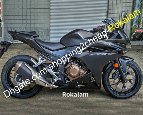 Kit corpo per Honda CBR500R 2016 2017 2018 CBR 500R 16 17 18 Carenatura moto ABS completamente nera (stampaggio ad iniezione)