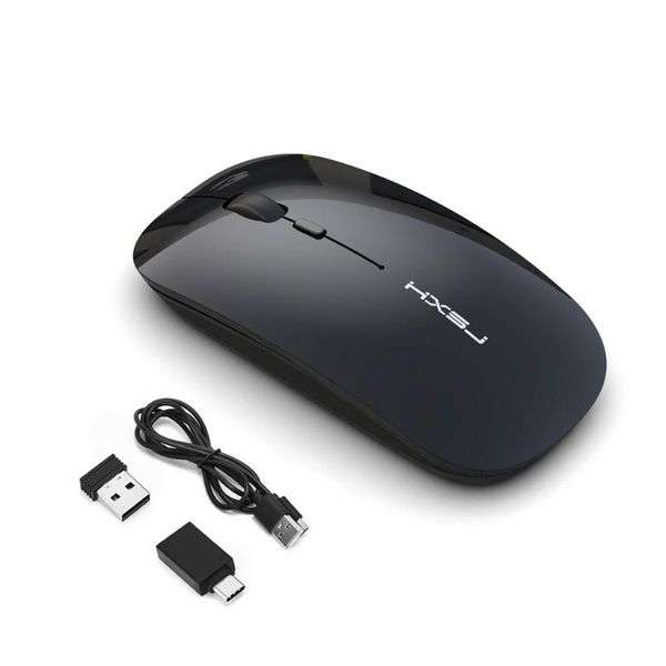 

mice usb gaming wireless mouse gamer ergonomic 1200dpi usb+type-c rechargeable optical for computer pc lapj80