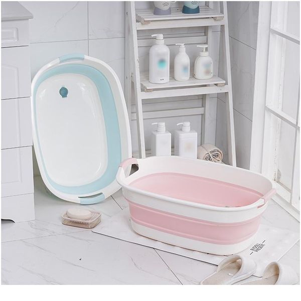 

portable newborn baby folding bath tub baby swim tubs foldable washing non-slip bathtub security spa children kids jllyvf