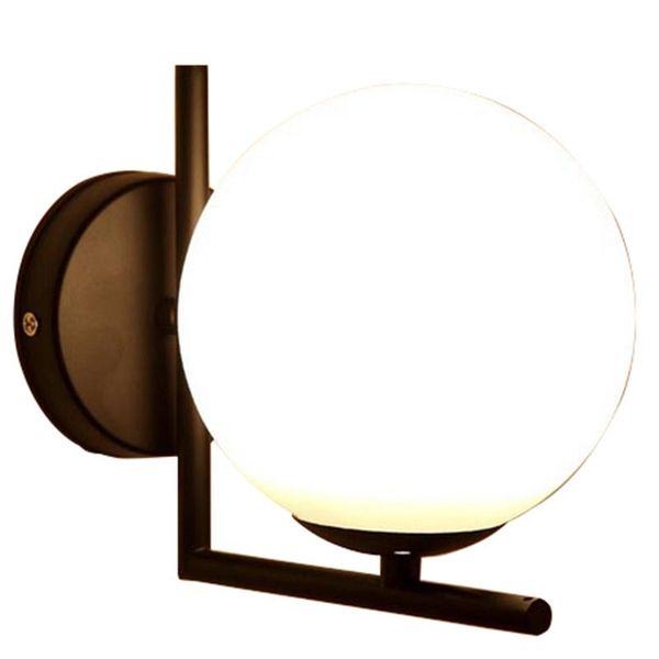 

wall lamp modern style led nordic glass ball passage corridor bedroom bedside black
