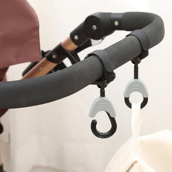 

stroller parts & accessories 2pcs practical baby hooks 360 degree rotatable good load capacity abs pushchair organizer bag clips for home