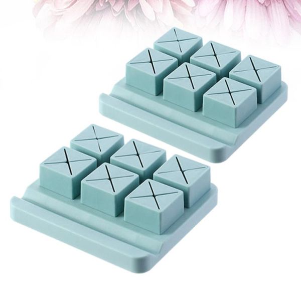 

2pcs silicone lipstick holders lipstick display stand creative lipsticks organizer cosmetic supplies (blue)