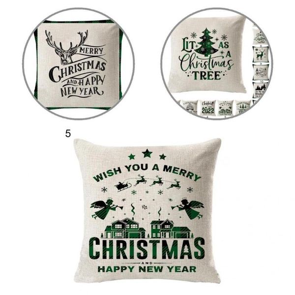 

pillow case eye-catching lightweight cushion cover classic christmas pattern for office