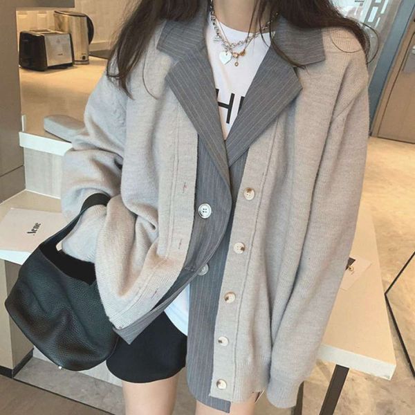 

cardigan sweater spring suit coat, White;black