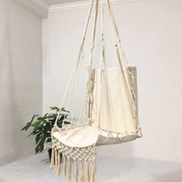 

hammock chair macrame swing hanging cotton rope hammock swing chair for indoor and outdoor use