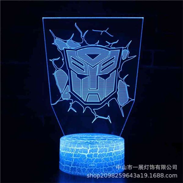 

transformers series colorful creative 3d led night lamp gift desk visual lamp2021