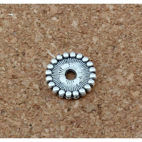 

mic 500pcs antique silver dots rim rondelle spacer beads 11.5x11.5mm jllwnn home003, Bronze;silver