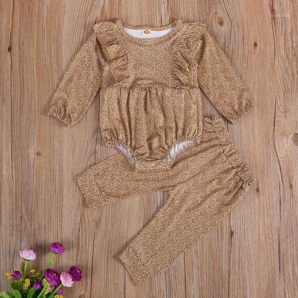 

clothing sets baby & children's clothes set toddler girls long sleeve o-neck jumpsuit with ruffle + elastic waist pants for spring1, White