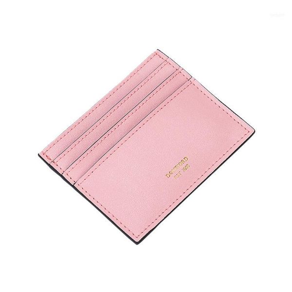 

card holders donword holder business wallet genuine leather slim id case for men women11, Brown;gray