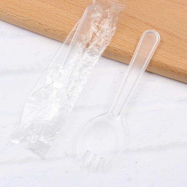 

disposable dinnerware thicken fork fruit plastic knife spoon dessert cake tableware