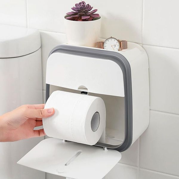 

toilet paper holders home tissue box waterproof bathroom rack punch-wall-mounted pumping living room bedroom storage holder