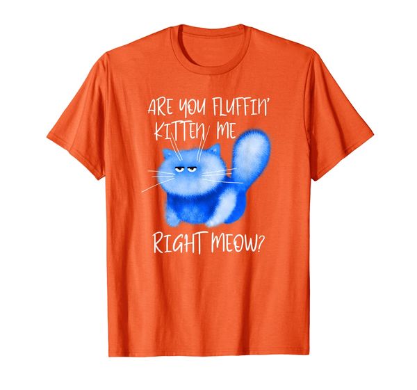 

Are You Fluffin' Kitten Me Right Meow - Cat Pun Mens Womens T-Shirt, Mainly pictures