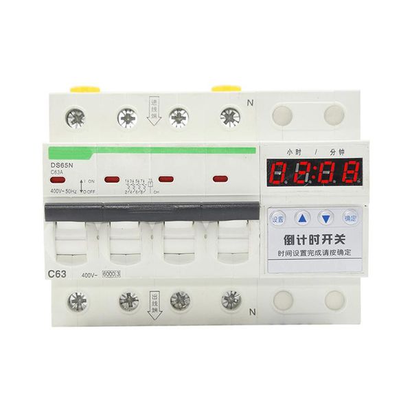 

timers digital intelligent 3 phase 4 wire cutdown timer 32a/ 63a 15000-35000w load circuit breaker with 00:01-99:00 hours
