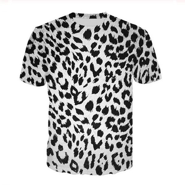 

new fashion women men black and white leopard funny 3d printing t-shirts casual t shirt hip hop summer xb0104, White;black