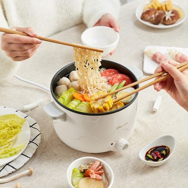 

electric skillets 2.5l 800w 220v multifunctional noodle cooking artifact small power cooker pot non-stick pan