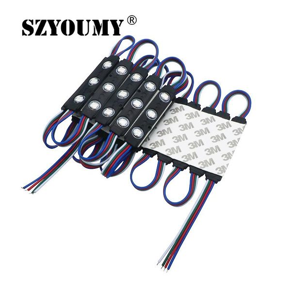 

1000pcs rgb 3 leds injection led module 12v dc 1000pcs/lot modules