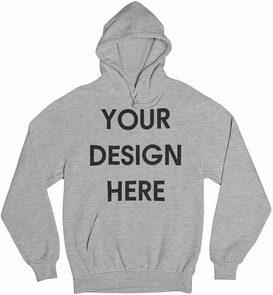 

hoodie print your own design text pullover hooded sweatshirt 060s#, Black