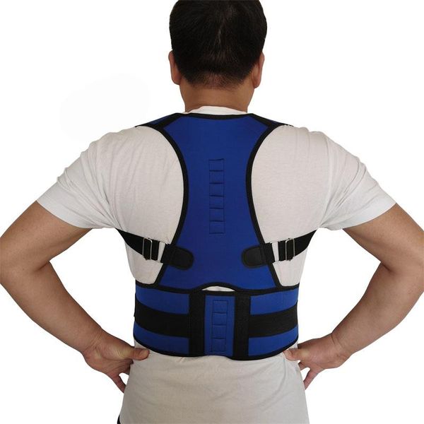 

10 magnets posture corrector brace support shoulder back support belt men women braces and belt shoulder posture, Black;red