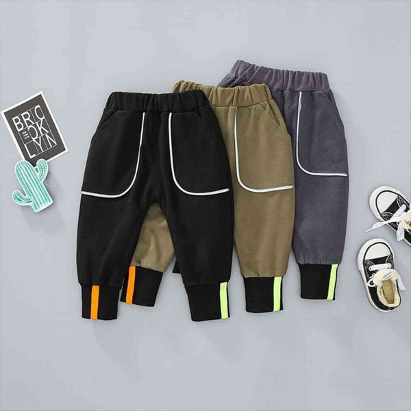 

children pants reflective stripe kids spring autumn clothes girls trousers for baby boys toddler ribbed, Blue
