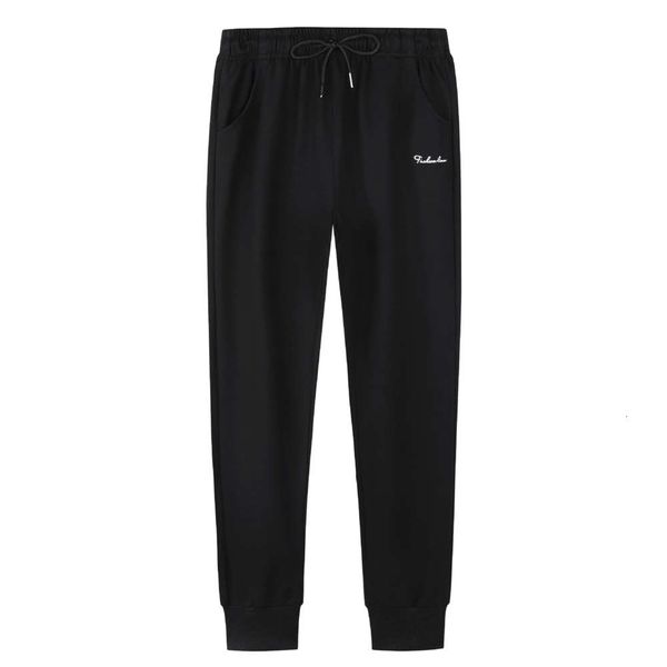 

versatile sports four seasons casual knitted pants men's leggings fashion, Black