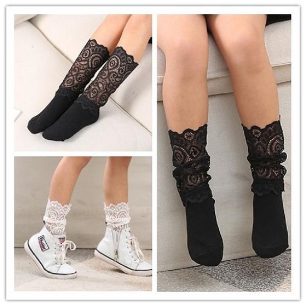 

baby girls boys uniform high socks tube lace ruffled infants toddlers socks children's long for girls, Pink;yellow