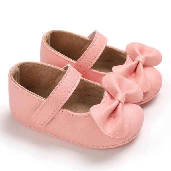 

first walkers spring and autumn 0-1 year old girl princess shoes non slip rubber soled baby bowknot walking