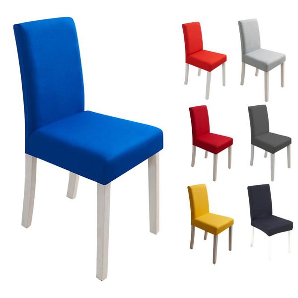 

chair covers solid colors stretch spandex cover for wedding party elastic multifunctional dining furniture home decor