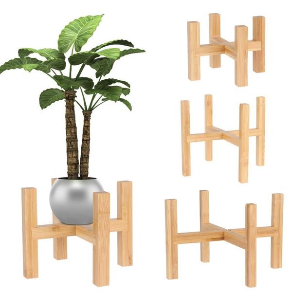 

planters & pots supplies plant wooden rack indoor outdoor flower pot base floor-standing bonsai display stand wood flowerpot holder