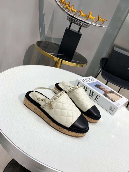 

designer woman slippers fashion beach thick bottom luxury platform alphabet lady gg&#13cc sandals leather high heel slipper large size 4-42, Black