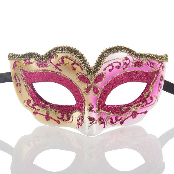 

children's half face gold powder mask party masquerade ball venice creative