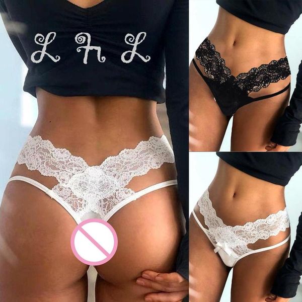 

women's panties women lace low-rise solid briefs female underwear cross strap temptation lingerie ladies thong nightwear, Black;pink