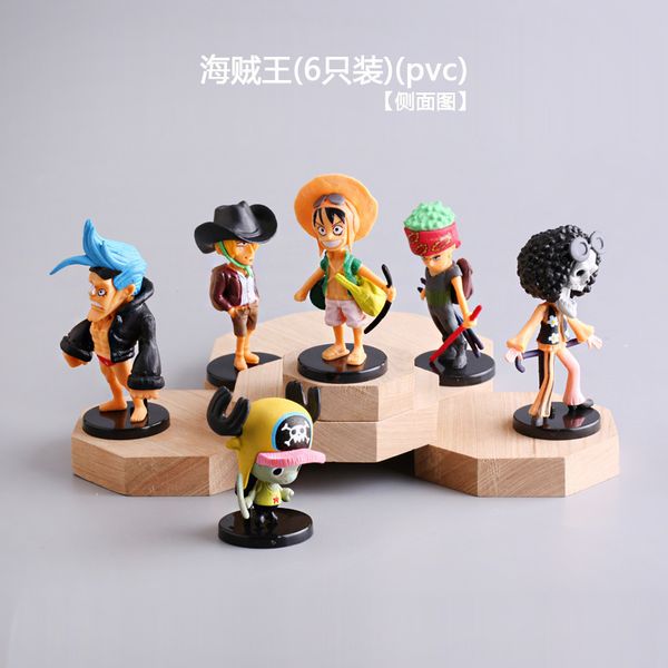 

q version 6 pirate king's hand-made luffy red hair bucky moonlight molya lucci doll car accessories
