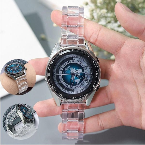 

watch bands 20mm 22mm resin strap for samsung galaxy gear s3 band correa stainless steel buckle 3 41 45mm watchband, Black;brown
