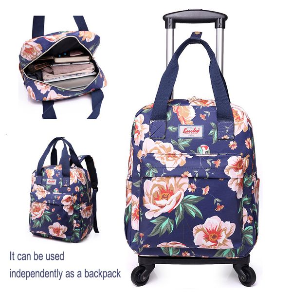 

Trolley Travel Bags for Women Luggage Cart Sets Suitcase on Wheels with Rolling Elementary School Backpack