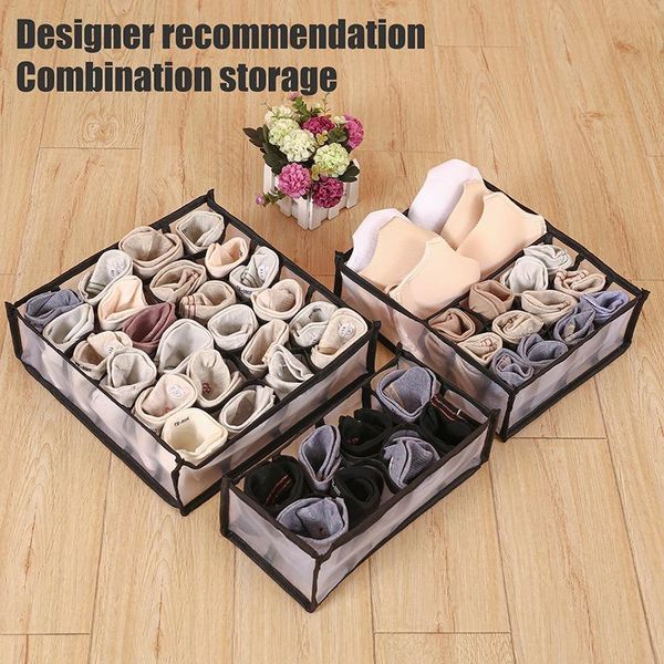 

storage drawers 3pcs/set underwear bra organizer box drawer closet organizers divider boxes for scarves socks 8/13/24 grid
