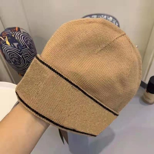 

2 color classic letter knitted beanie caps for men women autumn winter warm thick wool embroidery cold hat couple fashion street hats good q, Blue;gray