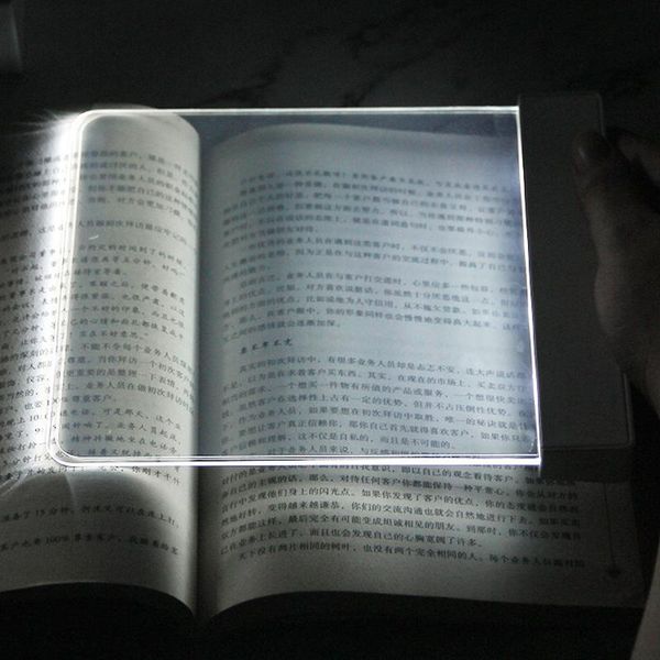 

book lights tablet night reading light ultra-thin glass panel bedside learning lamp without batteries for