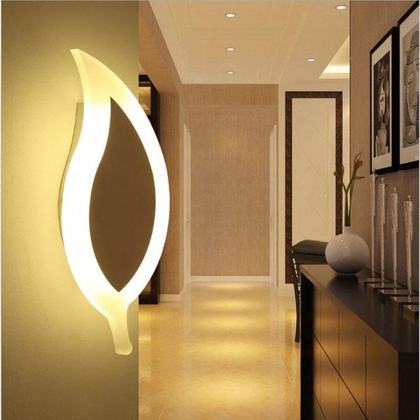 

modern minimalist wall lamp bedside leaf wall lamp corridor porch aisle acrylic led