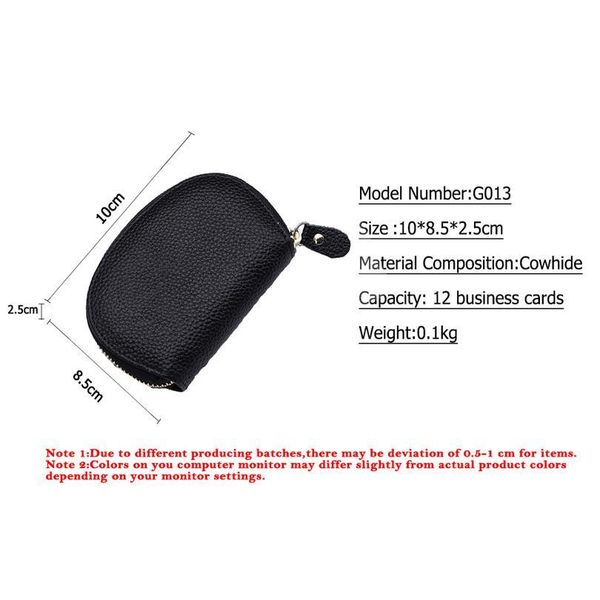 

bycobecy men and women genuine leather organ card holder zipper pocket coin purse mini business id card case coin purse qylckm