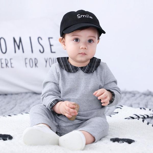 

jumpsuits 2021 baby bodysuit born babys birthday clothes 0-2-year-old childrens clothing gentleman toddler boys long sleeves one-piece1, Blue
