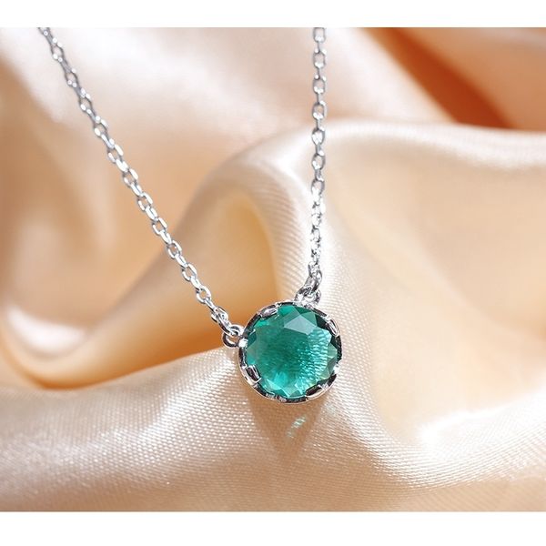 

sun cloud personality simple versatile green pendant women's temperament short neckchain necklace, Black