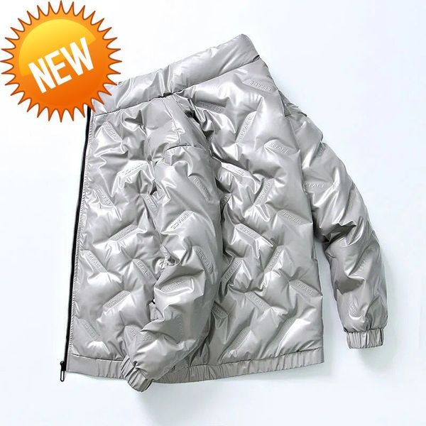 

2021 autumn and winter new men's stand-up collar casual down jacket thickened warm short, Black