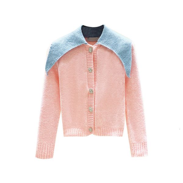 

dyeing doll strike mesh cardigan jacket for women 2021 spring new slimming short buckle drill pretty lady sweater 41uf, White;black